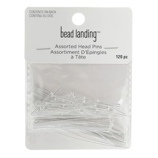 12 Packs: 120 ct. (1,440 total) Mixed Head Pins by Bead Landing